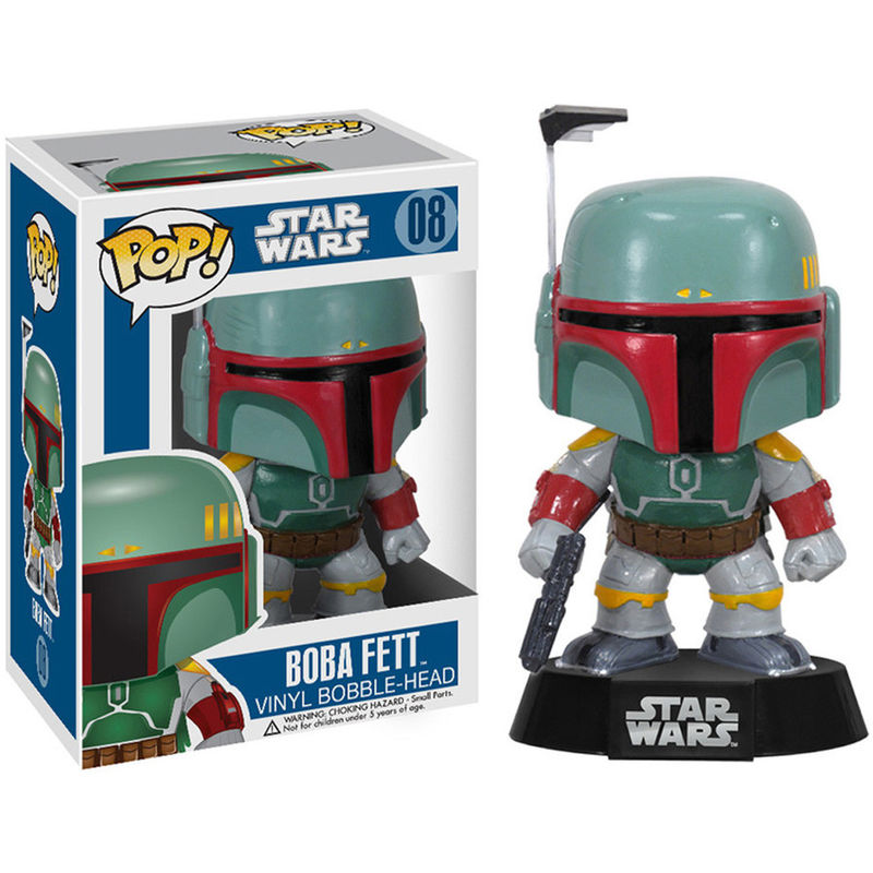 Size aprox. 9cm. Pop! Star Wars: Vinyl Bobble Head Boba Fett.