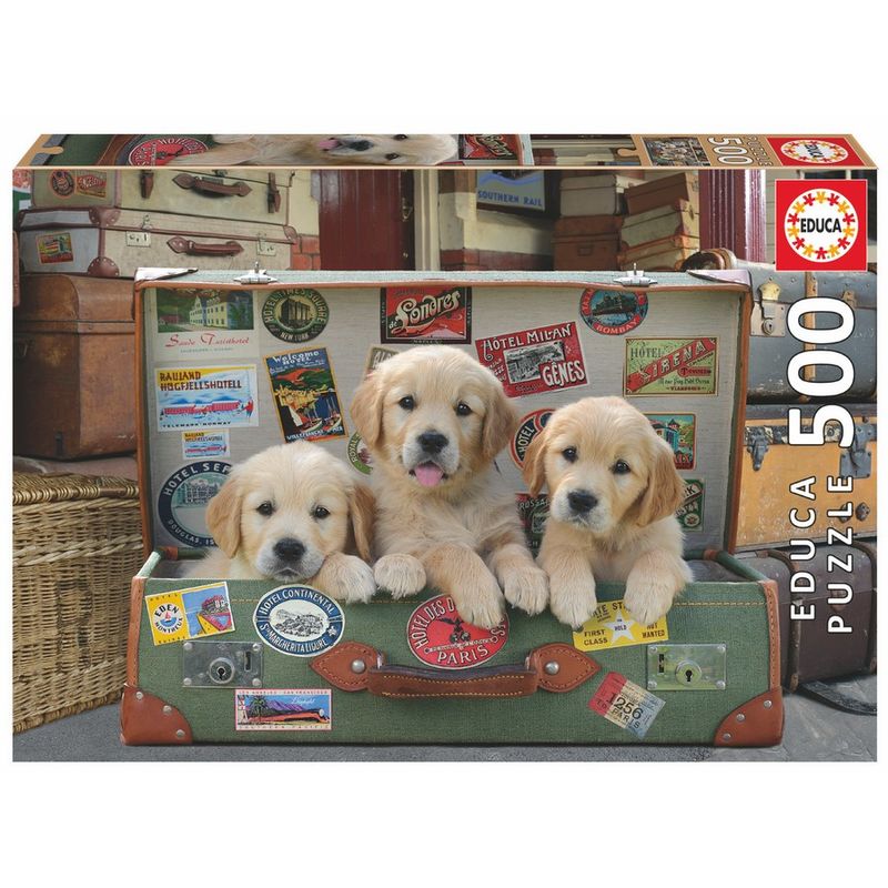 Puppies in the Luggage Puzzle 500 bitar