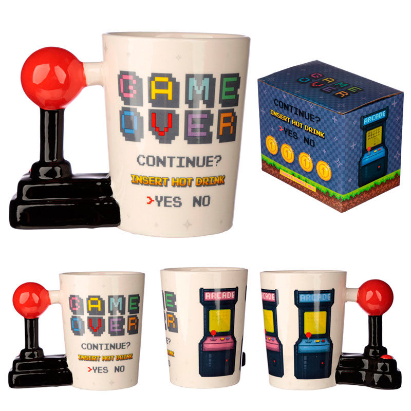 Game Over Joystick Arcade shaped handle mug