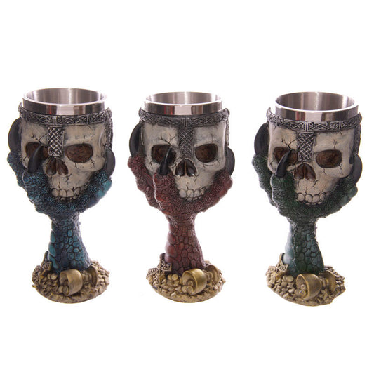 Dragons Claw and Warrior Skull assorted goblet