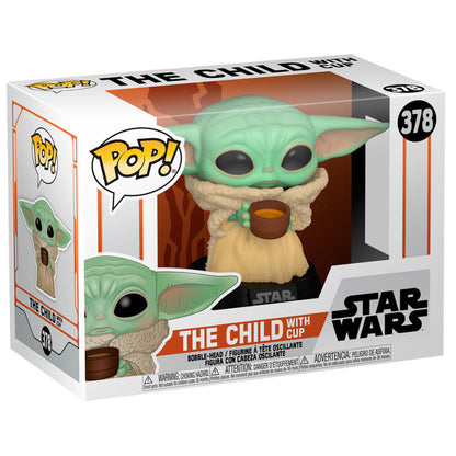 Funko POP Figur Star Wars Mandalorian The Child med Kopp