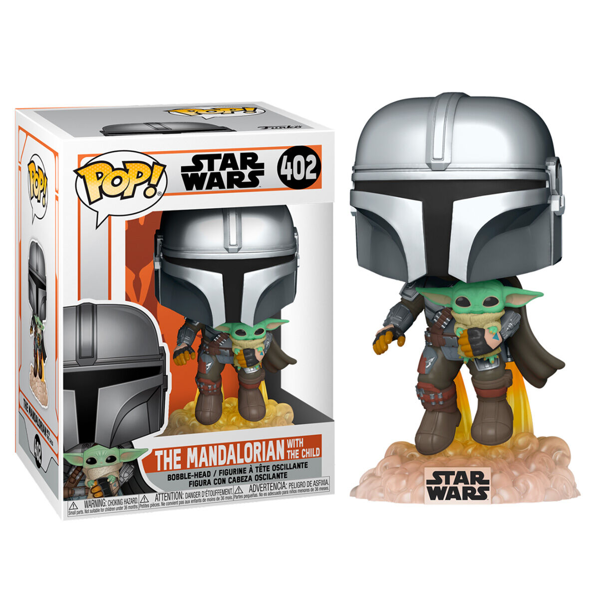 POP Figur Star Wars The Mandalorian Mando Med Jet Pack