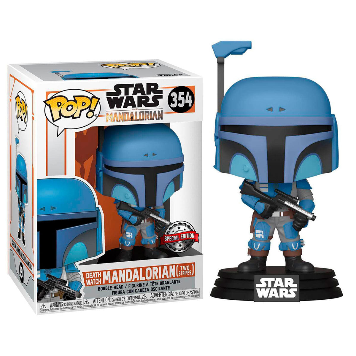 Funko POP Figur - Star Wars Mandalorian Death Watch Mandalorian Two Stripes Exclusive