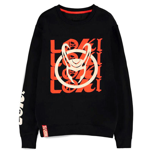 Marvel Loki Logo Text crewneck sweater Storlek XL