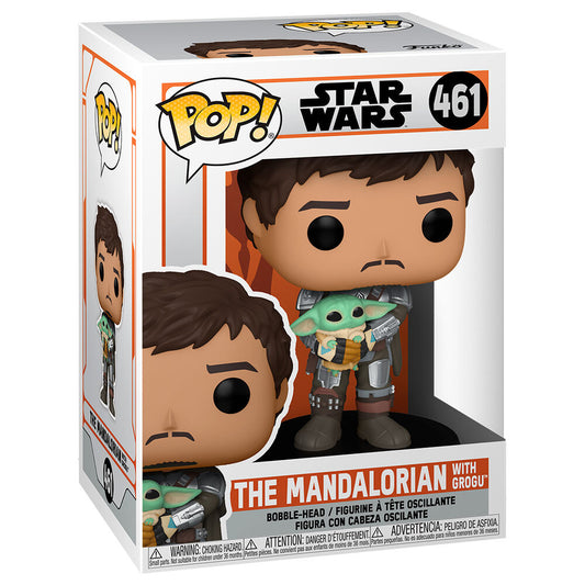 Funko POP Figur Star Wars Mandalorian Mando Håller Barn