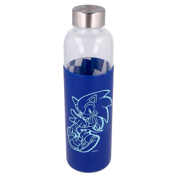 Sonic The Hedgehog silicone cover glass bottle 585ml