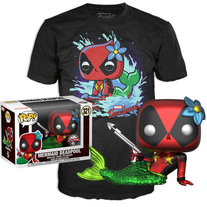 Set figure POP & Tee Marvel Deadpool Mermaid Exclusive