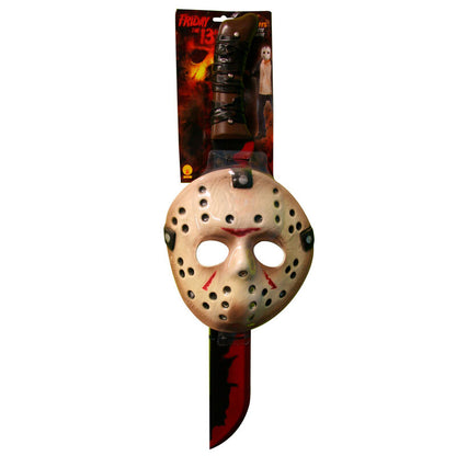 Friday the 13th Jason set face mask and machete