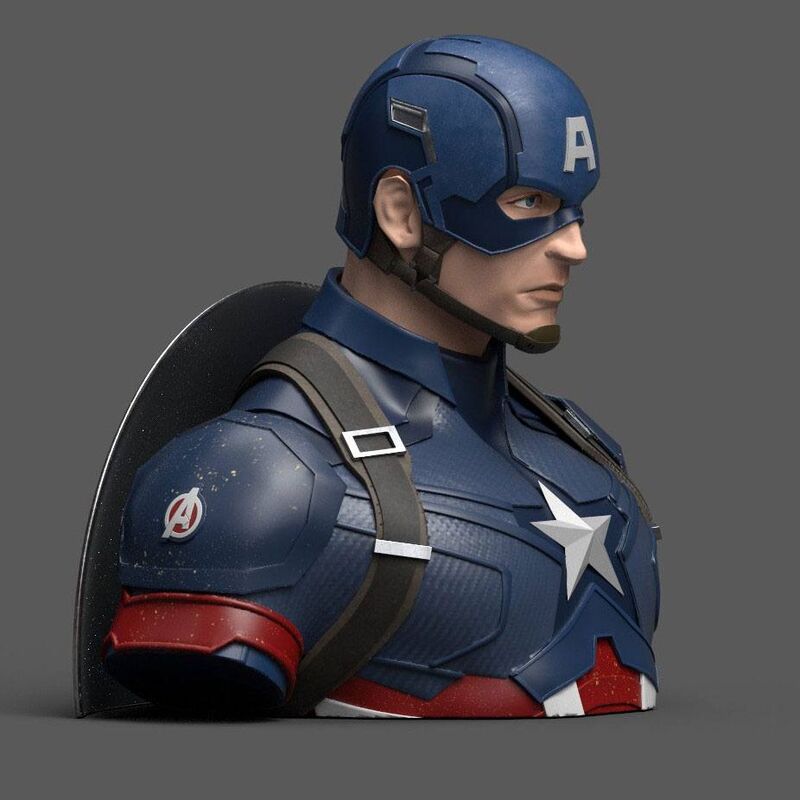 Marvel Avengers Endgame Captain America money box bust 20cm