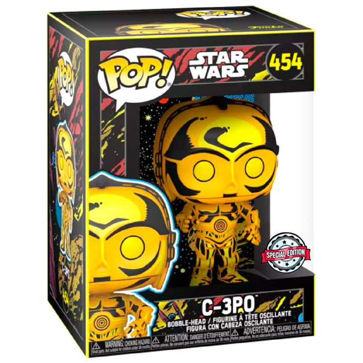 Exclusive 9cm Funko POP vinyl figure in gift box with window.