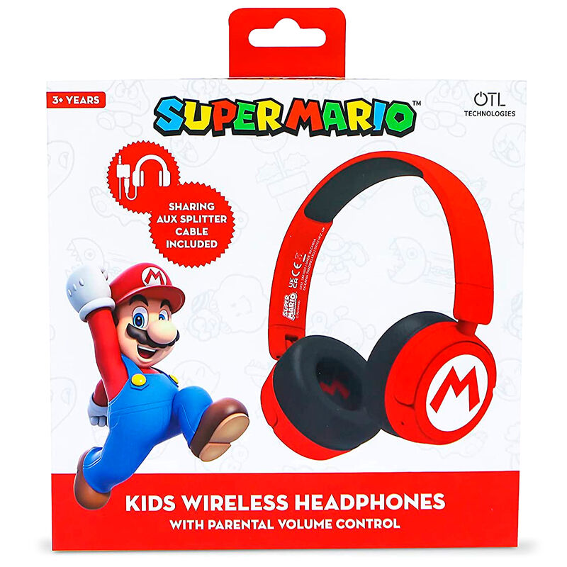 Super Mario Bros Logo wireless kids headphones