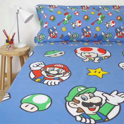 Super Mario Bros sheets set bed 90cm