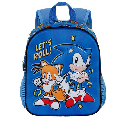 Size: 26x11x31cm. Preschool backpack with front embossing. Main compartment with zip and inner lining. Two side mesh pockets.