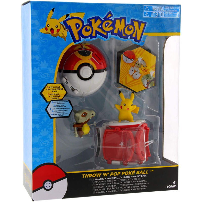 Practice your Pokémon training skills. Place the figure inside the radio ball