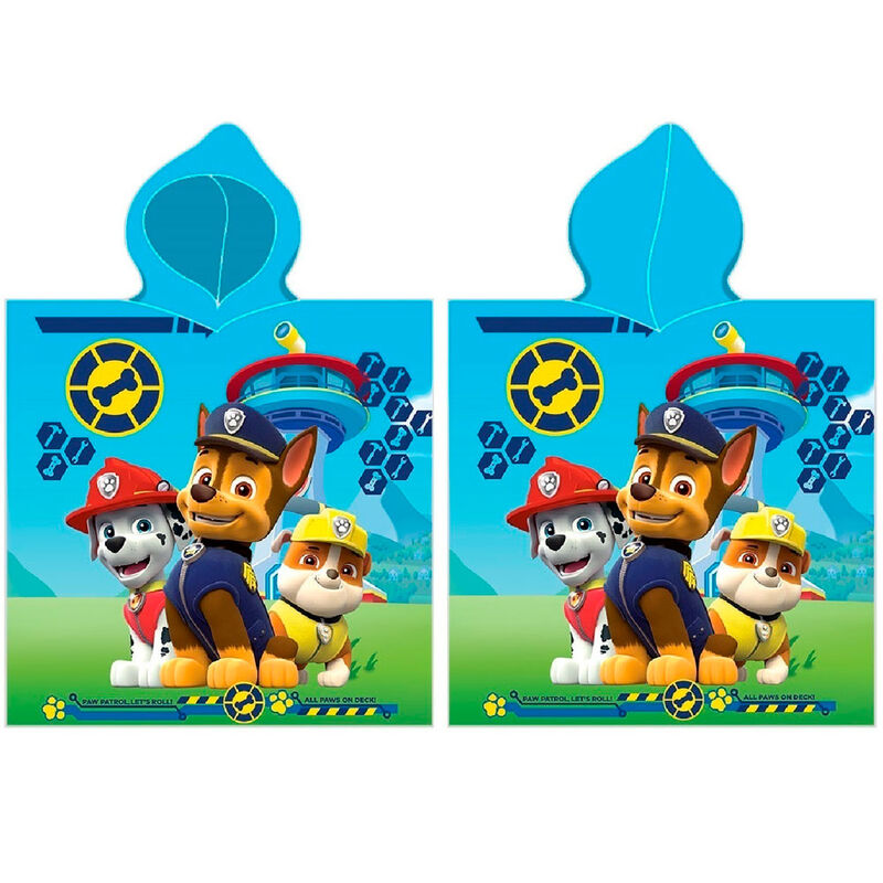 Paw Patrol microfibre poncho towel