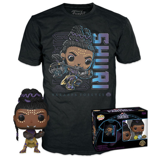 Set figure POP & Tee Marvel Black Panther Shury Exclusive Storlek S