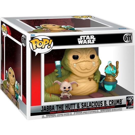 POP figur Star Wars 40-års Jubileum Jabba The Hutt & Salacious B Crumb