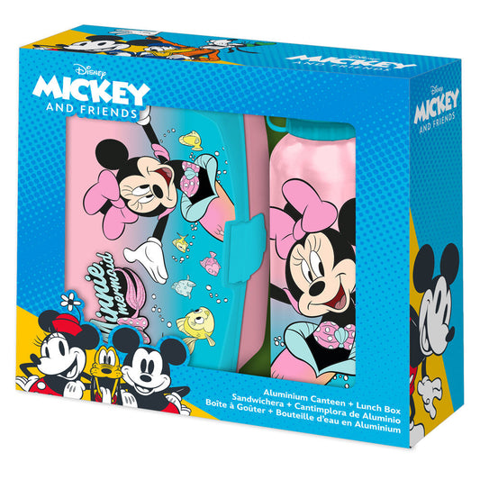 Disney Minnie Lunch box + aluminium bottle set 500ml