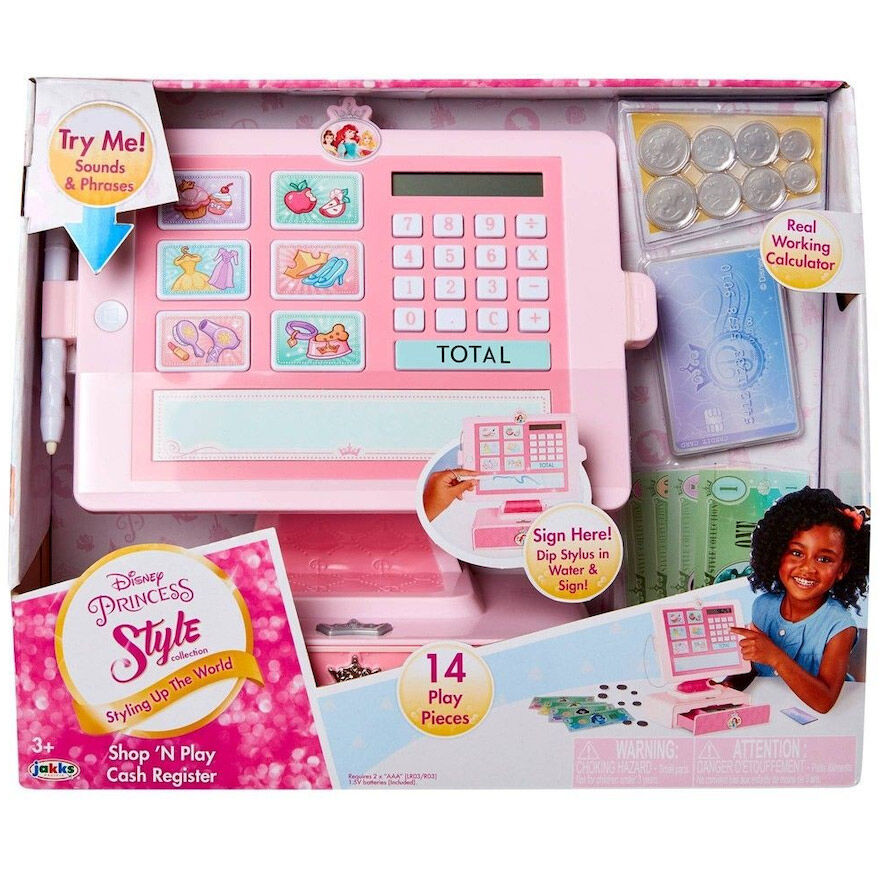 Age: +3 years. Includes a water-activated signature tablet for realistic play. Credit card swipe function adds extra fun to shopping. Includes real calculator