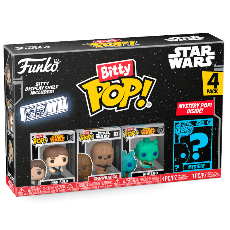 Your favourite Pops! have been shrunk into Bitty Pops! Expand your collection with this assortment of Bitty Pop! figures featuring your most beloved cartoon characters! Each 4-pack comes with one rare or hyper rare mystery Bitty Pop! to complete the series. Bitty Pops! are packaged in hard acrylic cases with detachable bottom lids. Detachable bottom lids double as acrylic bases