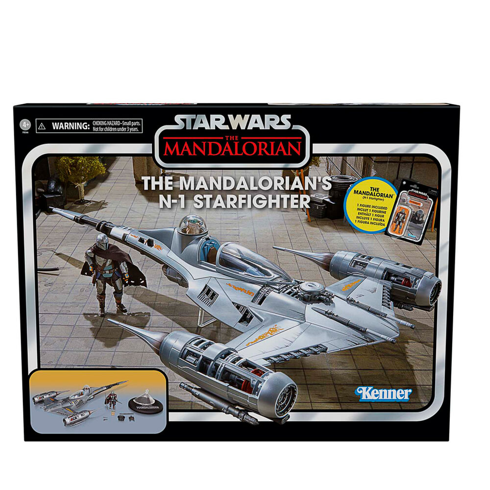 The Black Series. Figure size: 9.5cm.  This action figure and vehicle set comes with a flying stand