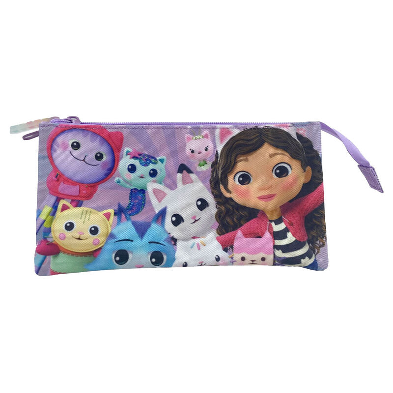 Gabbys Dollhouse triple pencil case