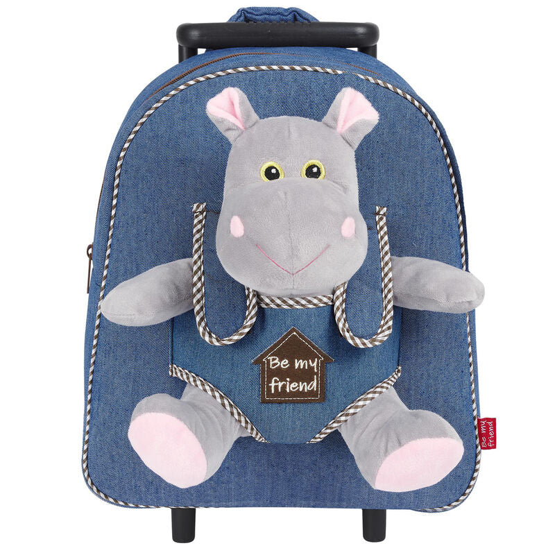 Holly Hypopotamo Trolley with plush toy 38cm