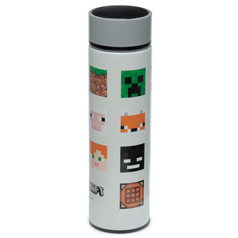 Minecraft thermos stainless steel bottle thermometer 450ml