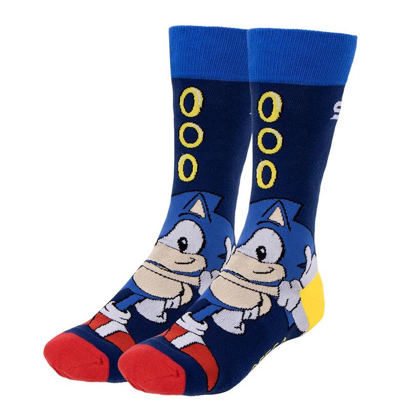 Sonic the Hedgehog pack 3 adult socks