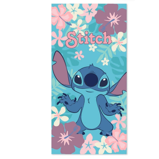 Disney Stitch Flowers cotton beach Handduk