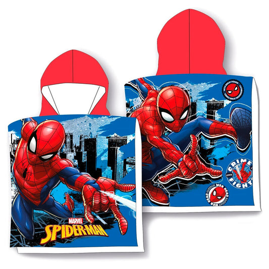 Marvel Spiderman microfibre poncho towel