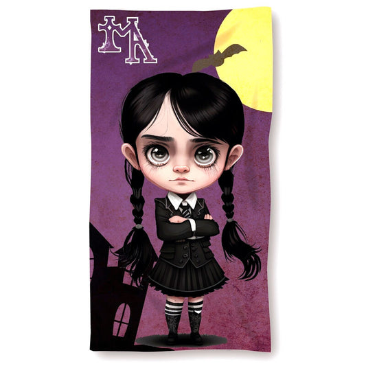 Gothic Girl cotton beach towel