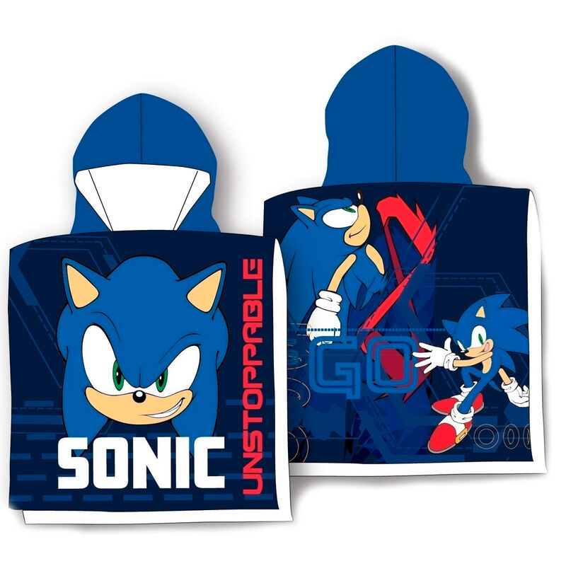 Sonic The Hedgehog cotton poncho towel