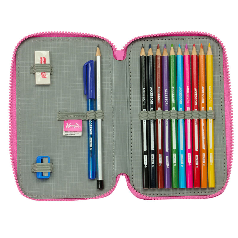 Barbie Love double pencil case 28pcs