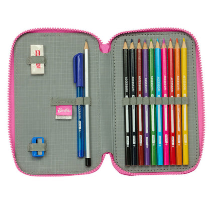 Barbie Love double pencil case 28pcs