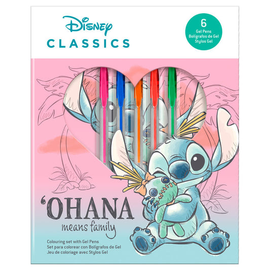 Disney Stitch Anteckningsblock + 6 gel pens set