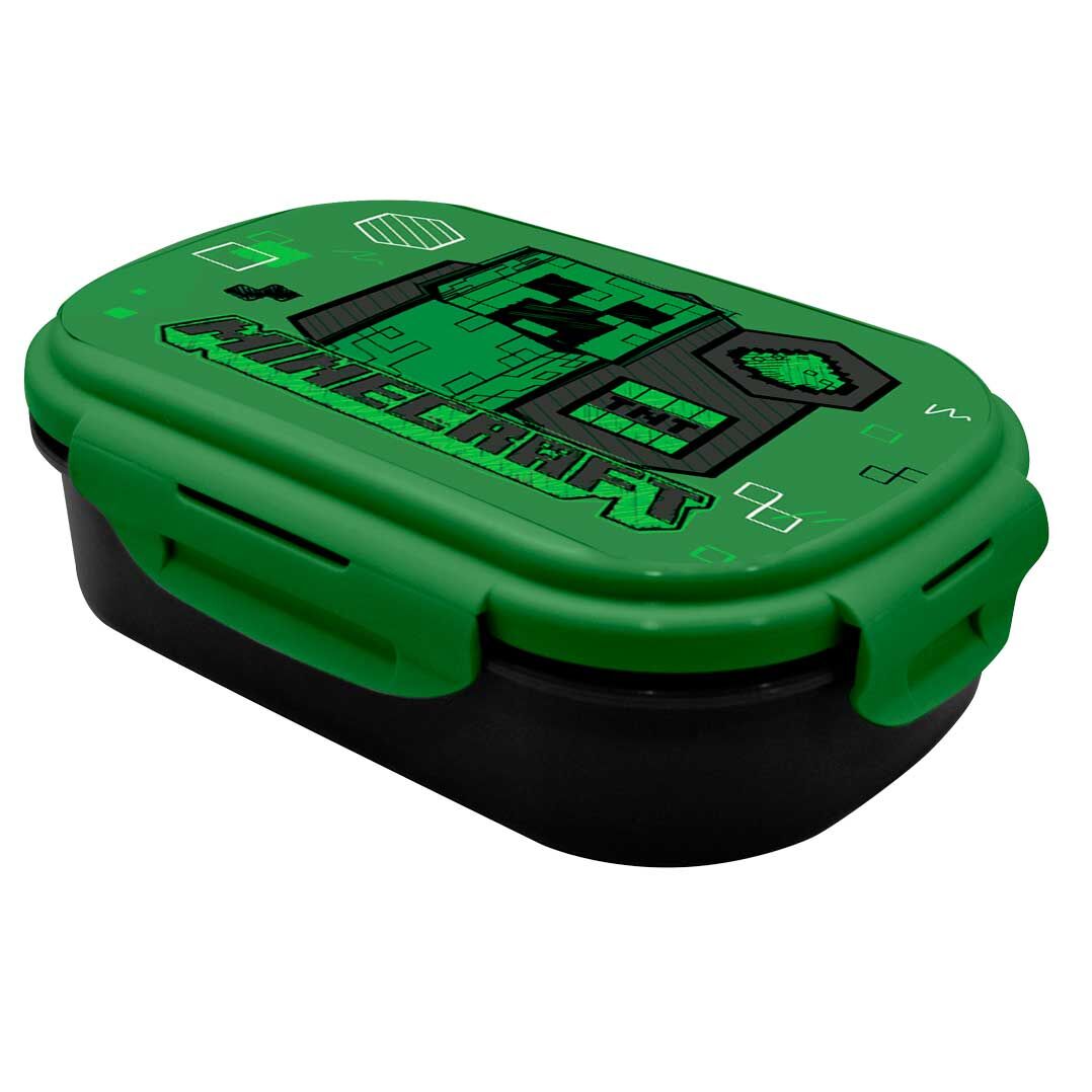 Minecraft lunch box + cutlery