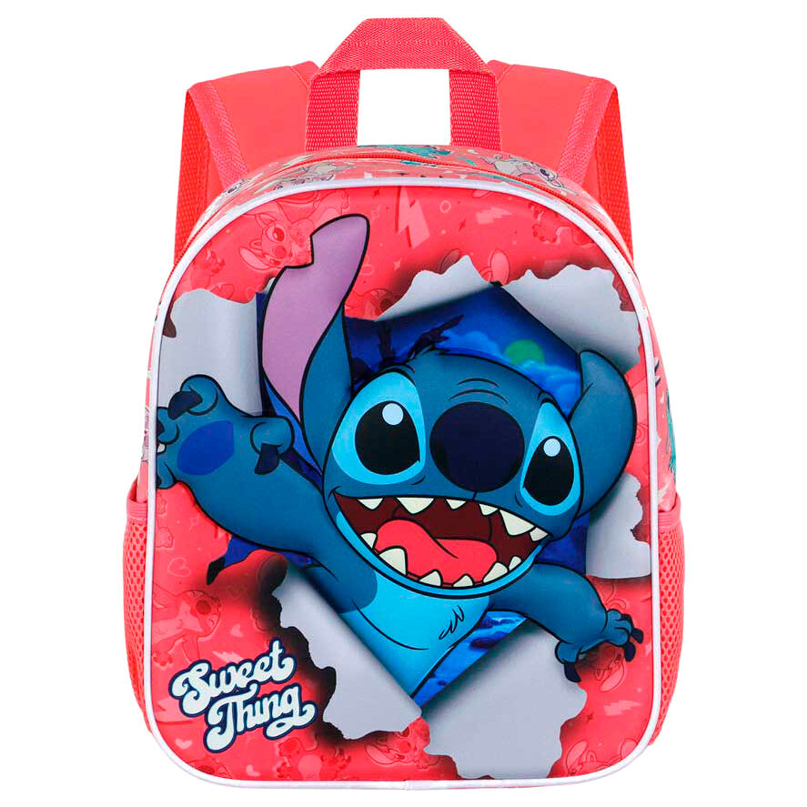 Size: 31x26x11cm. Preschool backpack with 3D embossed front. Main compartment with zip. Inner lining. 2 side mesh pockets.