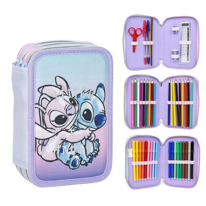 Disney Stitch triple pencil case