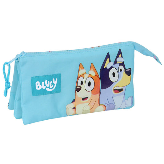 Bluey triple pencil case