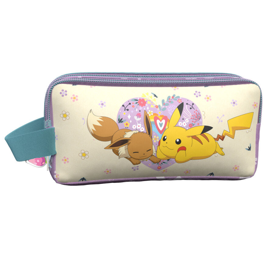 Pokemon Flowers triple pencil case