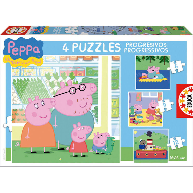 Peppa Pig Progressive puzzle 6-9-12-16pcs