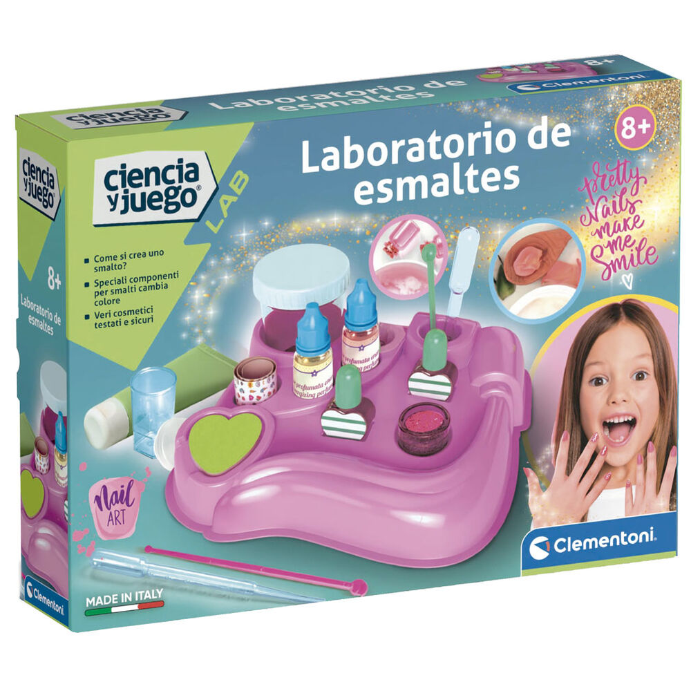 Age: +8 years old. Size: 35x26x7cm. A scientific game to discover all the secrets of nail art and nail care in a fun and creative way.thanks to its practical stand