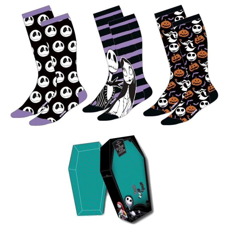 Disney Nightmare Before Christmas pack 3 socks assorted adult