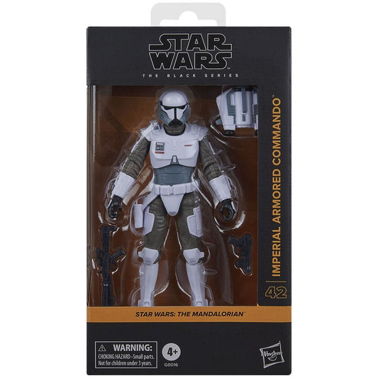 The Black Series. Size: 15cm. Articulated figure. This Imperial armored commando figure comes with 2 blaster accessories and a removable jetpack.