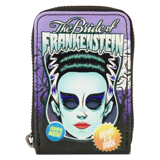 Loungefly Universal Monster Bride of Frankenstein Neon Mask card holder