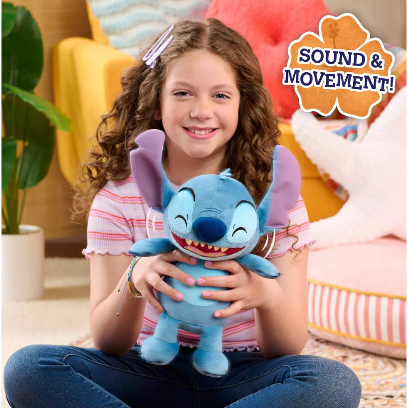 Disney Stitch Pl plush leksak med ljud och rörelse - 28 cm