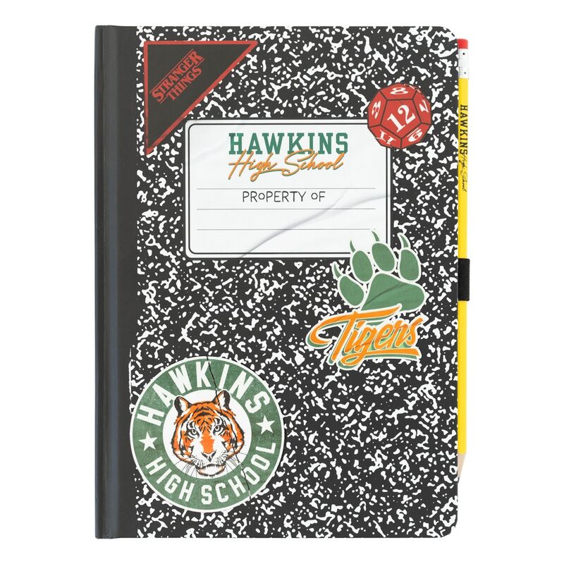 It has 96 A5 sized dotted sheets. Hardback cover with glued binding. Includes personalised pencil and sticker sheet. Features inside pocket and bookmark ribbon.