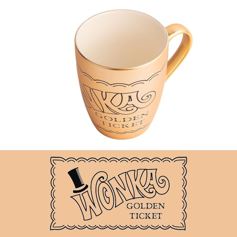 Willy Wonka Golden Ticket mug 350ml