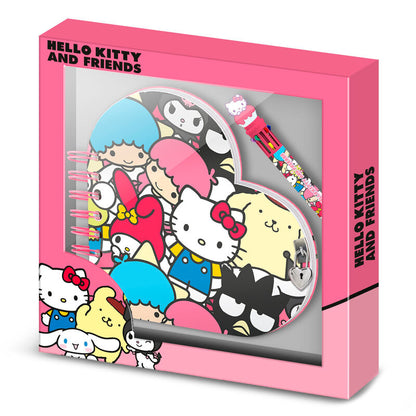 Hello Kitty Friends diary + pen set